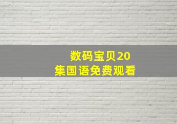 数码宝贝20集国语免费观看