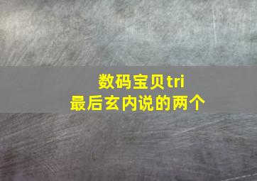 数码宝贝tri最后玄内说的两个