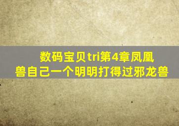 数码宝贝tri第4章凤凰兽自己一个明明打得过邪龙兽