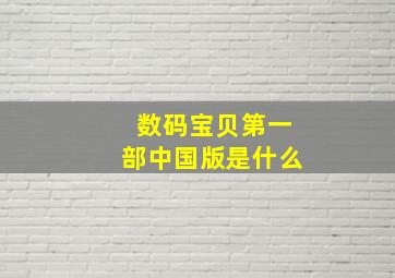 数码宝贝第一部中国版是什么