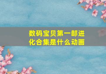 数码宝贝第一部进化合集是什么动画