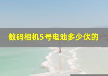 数码相机5号电池多少伏的