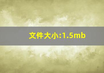 文件大小:1.5mb