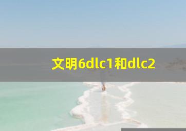 文明6dlc1和dlc2