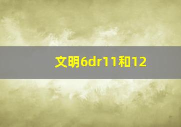 文明6dr11和12