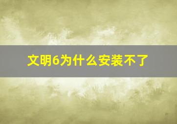 文明6为什么安装不了