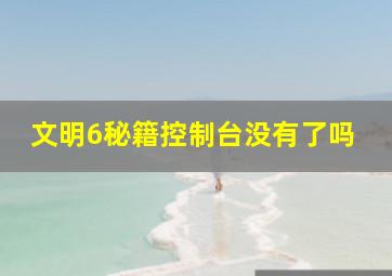 文明6秘籍控制台没有了吗