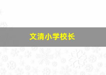 文清小学校长