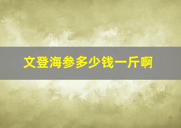 文登海参多少钱一斤啊