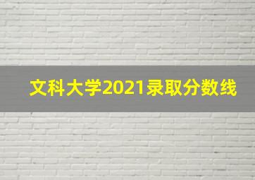 文科大学2021录取分数线