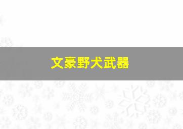 文豪野犬武器