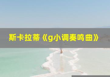 斯卡拉蒂《g小调奏鸣曲》