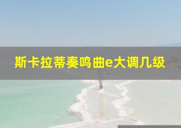 斯卡拉蒂奏鸣曲e大调几级