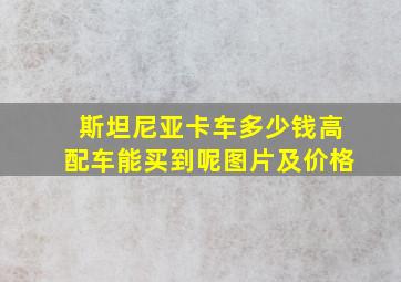 斯坦尼亚卡车多少钱高配车能买到呢图片及价格