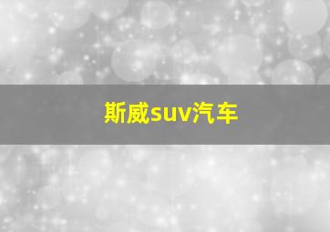 斯威suv汽车