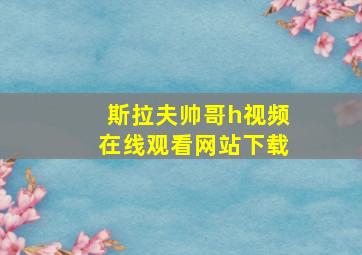 斯拉夫帅哥h视频在线观看网站下载