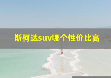 斯柯达suv哪个性价比高