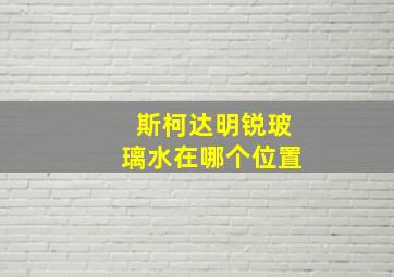 斯柯达明锐玻璃水在哪个位置