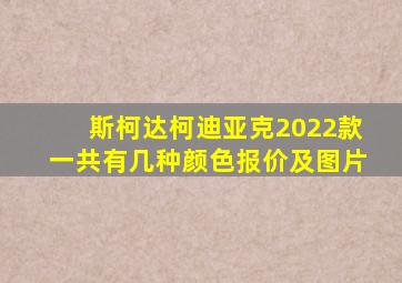 斯柯达柯迪亚克2022款一共有几种颜色报价及图片