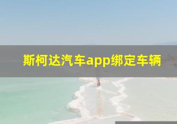 斯柯达汽车app绑定车辆