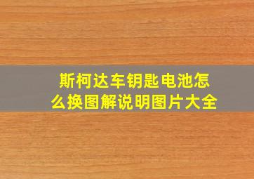 斯柯达车钥匙电池怎么换图解说明图片大全