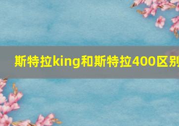 斯特拉king和斯特拉400区别