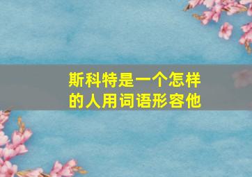 斯科特是一个怎样的人用词语形容他