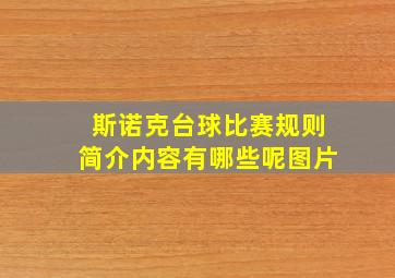 斯诺克台球比赛规则简介内容有哪些呢图片