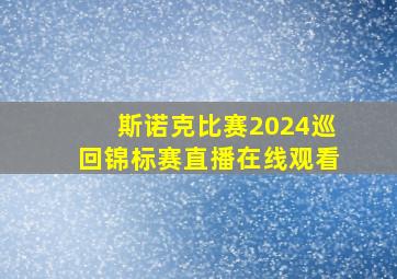 斯诺克比赛2024巡回锦标赛直播在线观看