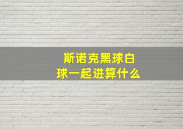 斯诺克黑球白球一起进算什么