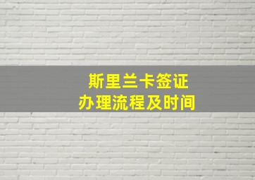 斯里兰卡签证办理流程及时间