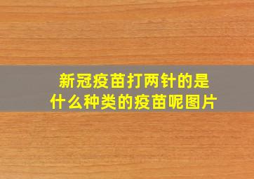 新冠疫苗打两针的是什么种类的疫苗呢图片