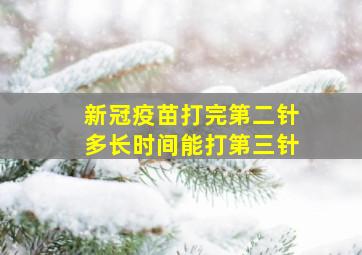 新冠疫苗打完第二针多长时间能打第三针