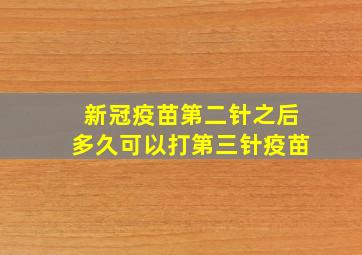 新冠疫苗第二针之后多久可以打第三针疫苗