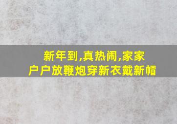 新年到,真热闹,家家户户放鞭炮穿新衣戴新帽