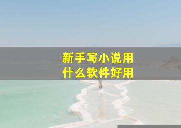 新手写小说用什么软件好用