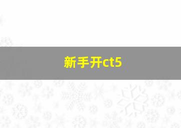 新手开ct5