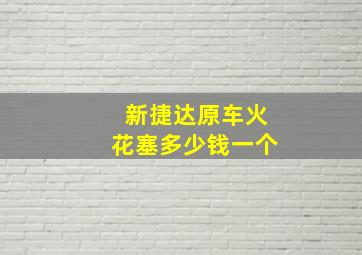 新捷达原车火花塞多少钱一个