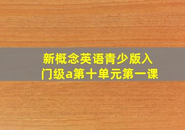 新概念英语青少版入门级a第十单元第一课