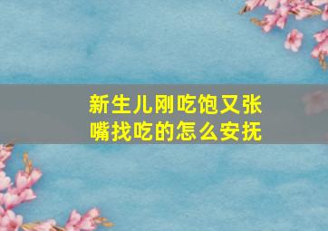 新生儿刚吃饱又张嘴找吃的怎么安抚