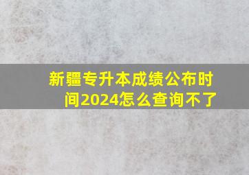 新疆专升本成绩公布时间2024怎么查询不了