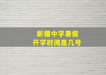 新疆中学暑假开学时间是几号