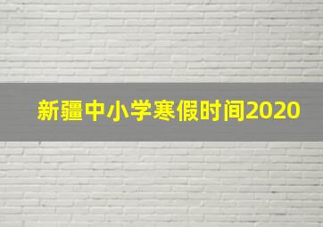 新疆中小学寒假时间2020