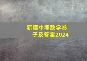 新疆中考数学卷子及答案2024