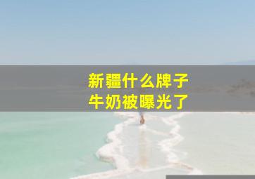 新疆什么牌子牛奶被曝光了