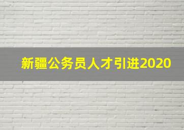 新疆公务员人才引进2020