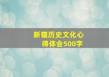 新疆历史文化心得体会500字