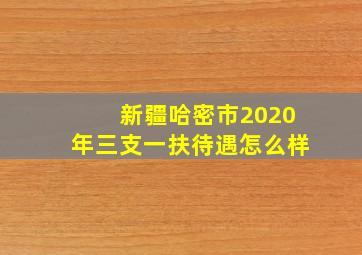 新疆哈密市2020年三支一扶待遇怎么样