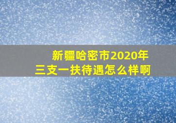 新疆哈密市2020年三支一扶待遇怎么样啊