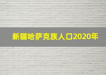 新疆哈萨克族人口2020年